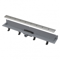 WALL, CANAL DE SCURGERE PENTRU DUȘ CU MARGINE PENTRU GRĂTAR PERFORAT ȘI MARGINE FAȚĂ DE ZID (GRĂTARUL NU ESTE INCLUS), APZ30-850M