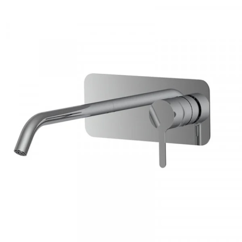 SNAP, CROM, BATERIE LAVOAR, INCASTRAT, MONTAJ PE PERETE, 2 TRECERI, 1 PLACA, PIPA 20 CM, CU VENTIL CLICK-CLACK PT F3600W, F3121WLX5CR