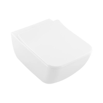 Set vas WC suspendat, Villeroy & Boch, Venticello/Collaro, cu capac soft close și quick release, alb