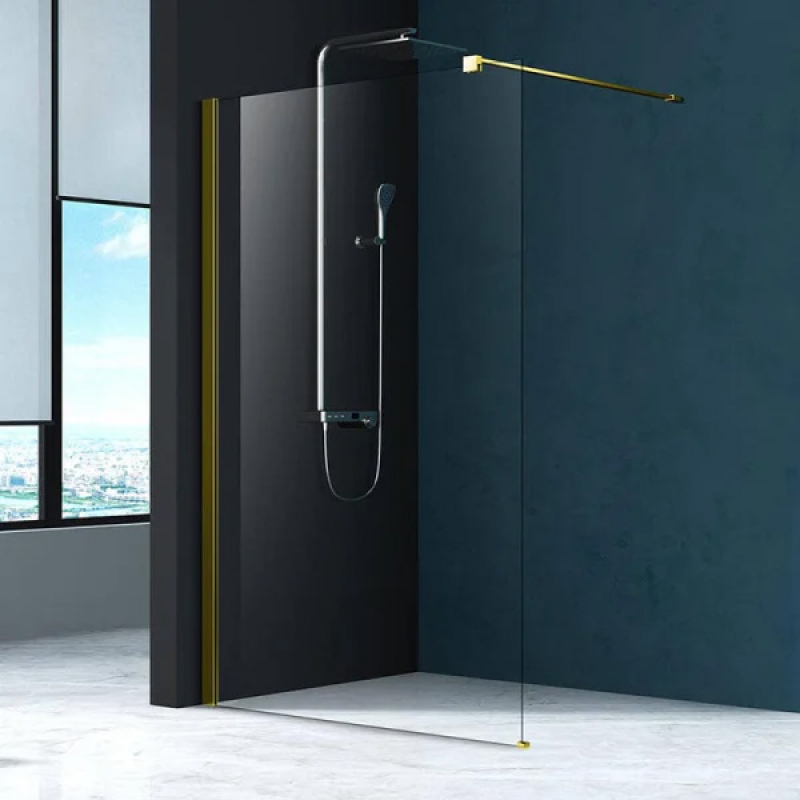 Paravan de dus Fluminia Foxy Gold 120 cm auriu periat