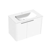 Set mobilier suspendat cu lavoar Kolpasan, Bella 80, 2 uși, alb