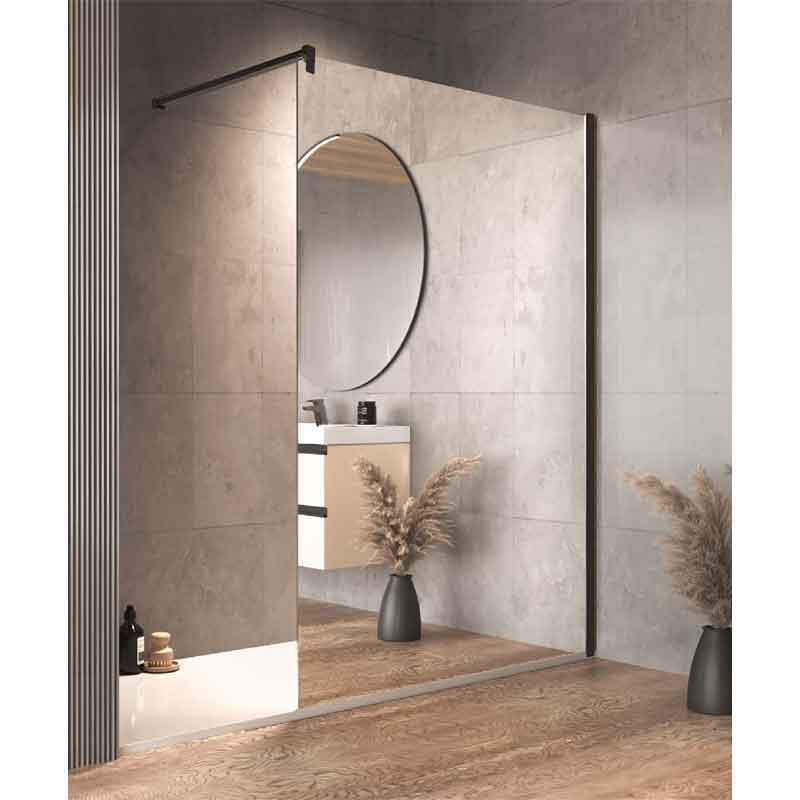 CALYPSO, WO 140-UNI SBR/5,  WALK-IN 140XH200CM, PROFIL BLACK, STICLA OGLINDA 8MM, 661270