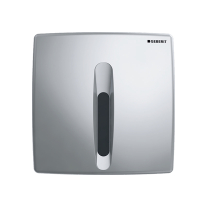 Sistem de comandă a spălării pentru pisoar, Geberit, cu acţionare electronică, crom mat