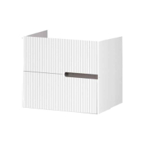 Mobilier pentru lavoar pe blat Fluminia, Malta, finisaj riflat, 60 cm, alb