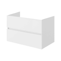 Mobilier pentru lavoar pe blat, Fluminia, Genova, 80 cm, alb lucios