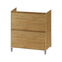 Mobilier stativ pentru lavoar, Fluminia, Lizi, riflat, 60 cm, rovere naturale