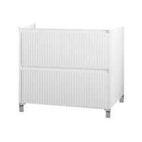 Mobilier stativ pentru lavoar, Fluminia, Lizi, riflat, 80 cm, alb lucios