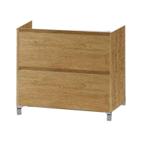 Mobilier stativ pentru lavoar, Fluminia, Lizi, 80 cm, rovere naturale