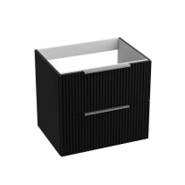 Mobilier pentru lavoar pe blat Spectrum, Omaha, finisaj riflat, 60 cm, negru mat