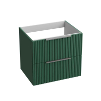 Mobilier pentru lavoar pe blat Spectrum, Omaha, finisaj riflat, 60 cm, green mat