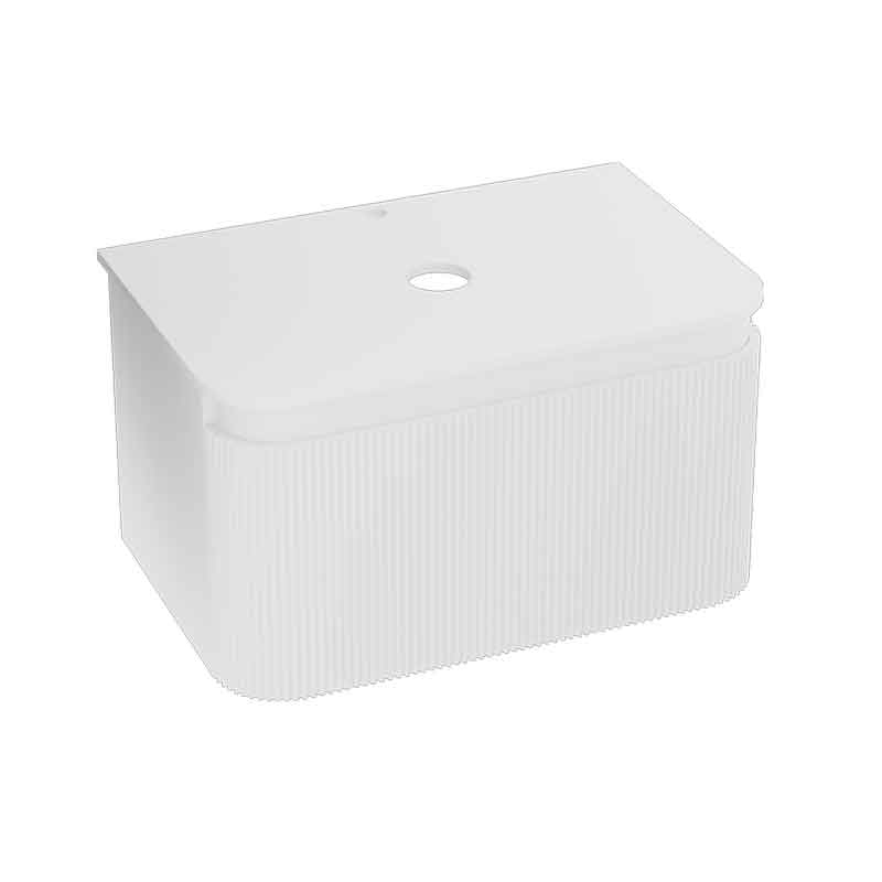 MILENA, ALB, SET MOBILIER SUSPENDAT CU 1 SERTAR RIFLAT + BLAT ALB PREGAURIT, 800X520XH435 , 39816