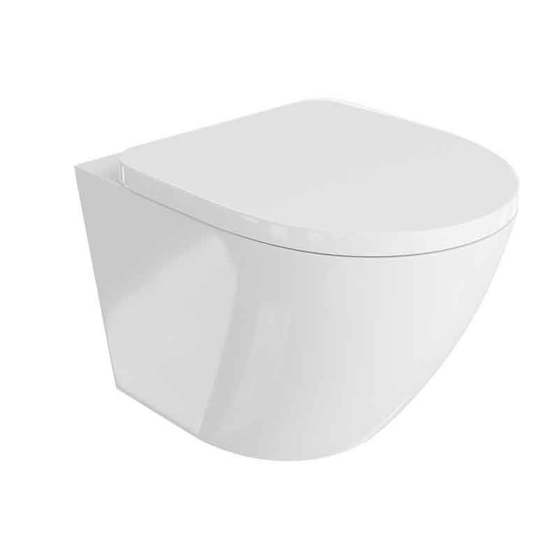 TRENDI, ALB, SET VAS WC SUSPENDAT, RIMLESS, 36.5X49CM + CAPAC SOFT CLOSE QUICK RELEASE, 79774