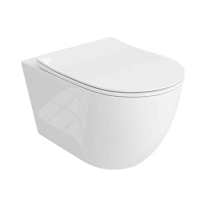 SIERA GRANDE, ALB, SET VAS WC SUSPENDAT CU TORNADO 2.0, 36.5X52CM + CAPAC SOFT CLOSE QUICK RELEASE, 34804