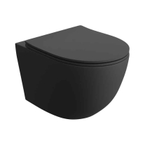 SIERA, BLACK, SET VAS WC SUSPENDAT CU TORNADO 2.0, 36.5X49CM + CAPAC SOFT CLOSE QUICK RELEASE, 45282