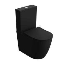 Set WC monobloc Spectrum, Novelda, Rimless Protect, cu capac și rezervor, 38x60.5 cm, negru mat