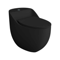 Set WC monobloc, Spectrum, Olimpos, Rimless Protect, cu capac și rezervor, negru mat