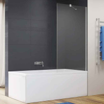 Paravan de cadă Ronal, Easy, Aquaperle, sticlă securizată de 6 mm, 80 x 150 cm, profil crom