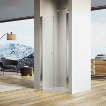  Ușă de nișă batantă Ronal, Solino, din 2 piese, 90x200, crom lucios