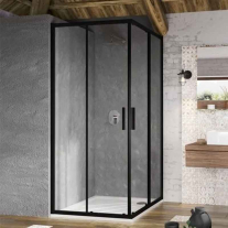 Cabina dus, Ravak, Blix Slim , BLSRV2-90, 90x90x195 cm, profil negru
