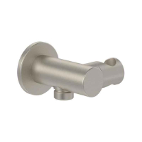 Cot racord Villeroy&Boch, Universal Showers, rotund cu suport duș, brushed nickel
