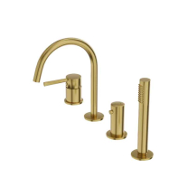 Baterie cada LaVita, Verdi, montaj pe cada, set complet dus, brushed gold