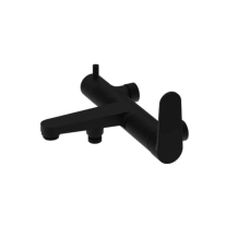 Baterie cadă-duș LaVita, Coral, montaj pe perete, negru mat