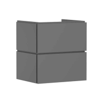 Mobilier suspendat Hansgrohe, Xilesa E 60, pentru lavoar, cu 2 sertare, gri mat