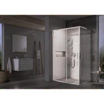 Ușă culisantă duș Ravak Blix Slim BLSRV2K-90, 90x195 cm, aluminiu lucios