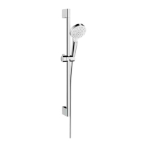 Set de duș Hansgrohe Crometta Vario EcoSmart cu bară 65 cm, alb-crom