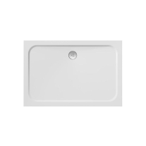 Cădiță de duș din compozit Ravak Gigant Pro Chrome 100 x 80 cm, albă