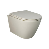 Vas WC suspendat rimless RAK Feeling, cu fixare ascunsă, 52x36 cm, greige mat