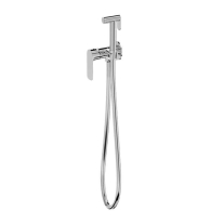 Set de duș igienic LaVita Scala cu baterie încastrată, pară și suport, crom