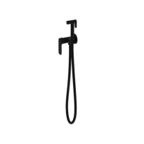 Set de duș igienic LaVita Scala cu baterie încastrată, pară și suport, negru mat