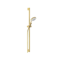 Set de duș Kludi Dive X, 3 jeturi, cu bară 60 cm, pară de duș și furtun 160 cm, brushed gold