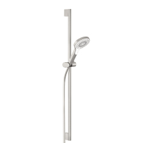 Set de duș Kludi Dive X, 3 jeturi, cu bară 90 cm, pară de duș și furtun 160 cm, brushed nickel