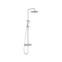 Coloană de duș cu baterie termostatată Kludi Logo, brushed nickel