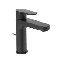 Baterie lavoar Ideal Standard Cerafine 120, cartuș ceramic, ventil Pop-Up, negru mat