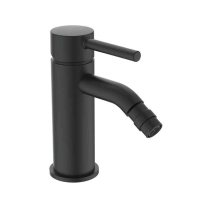 Baterie de bideu Ideal Standard Ceraline, cu ventil Pop-Up, negru satinat