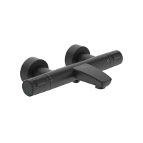 Baterie cadă-duș termostatată Ideal Standard, Ceratherm T25 Cool Body, negru mat