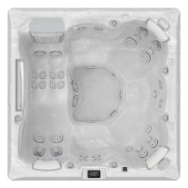 Minipiscină Atlas PeakLife Premium Plus, cu capac, jeturi luminoase și sistem WIS integrat