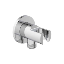 Cot racord de perete cu suport pentru duș Ideal Standard Idealrain, crom