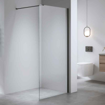  Paravan de duș Walk-In Mediterraneo Trixie 90 cm, sticlă securizată 8 mm, profil negru mat